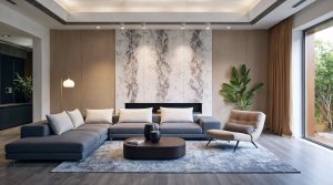 עיצוב סלון מודרני יוקרתי